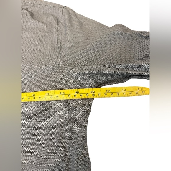 01.Algo Button Down Long Sleeve Regular Men's Gray Print Shirt Sz L - Picture 6 of 6